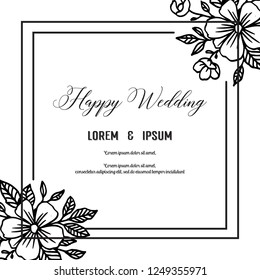Save the date wedding invitation card template with floral