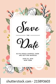 Save The Date Wedding Invitation Card