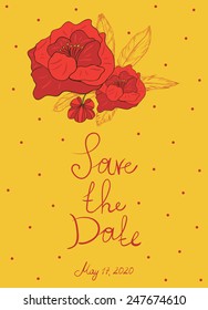 Save the date. Wedding invitation card.