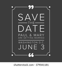 Save The Date, Wedding Invitation Card