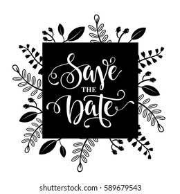 Save the date, wedding invitation card