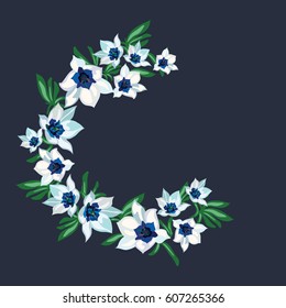 Save the date, wedding invitation card template with hand drawn flower. Minimal design. Vector illustration.