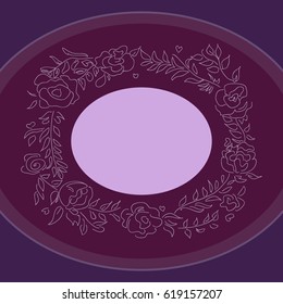 Save the date, wedding invitation card template with hand drawn flower. Minimal design. Vector illustration.