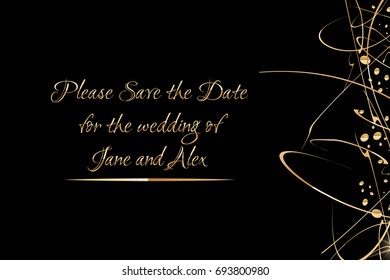 save the date wedding invitation card vector