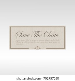 Save the date for wedding invitation card.
