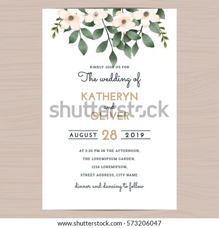 save date wedding invitation card template のベクター画像素材