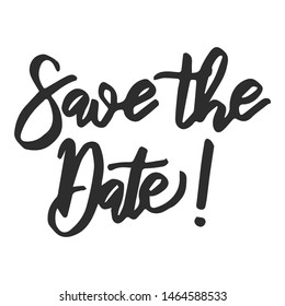 save the date - wedding invitation slogan quote handwriting text vector