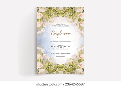 Datum der Hochzeitseinladung Tamplate speichern