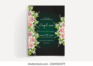 save the date wedding invitation template vector illustration