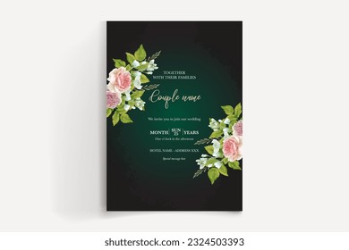 save the date wedding invitation template vector illustration