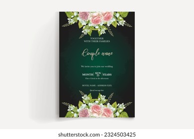 save the date wedding invitation template vector illustration