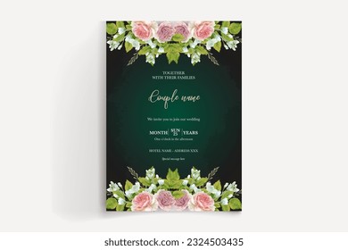 save the date wedding invitation template vector illustration