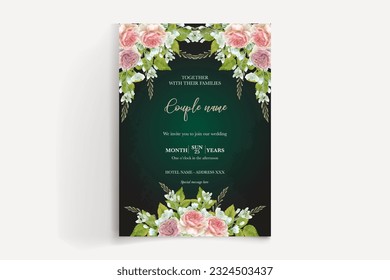 save the date wedding invitation template vector illustration