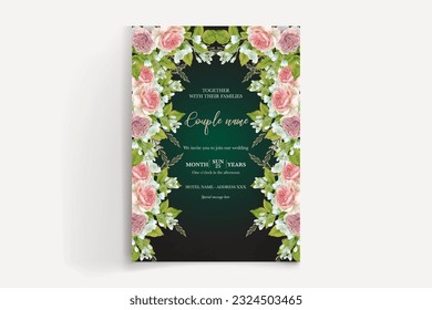 save the date wedding invitation template vector illustration
