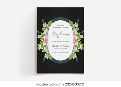 save the date wedding invitation template vector illustration