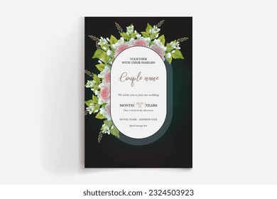 save the date wedding invitation template vector illustration