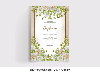 Guardar La fecha de la invitación de boda Plantillas