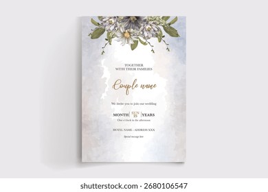 Guardar La fecha de la invitación de boda Plantillas