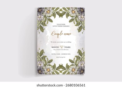 Guardar La fecha de la invitación de boda Plantillas