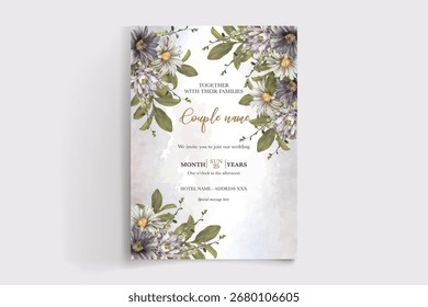 Guardar La fecha de la invitación de boda Plantillas
