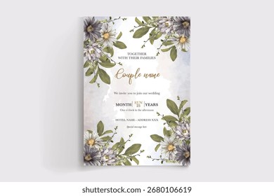 Guardar La fecha de la invitación de boda Plantillas