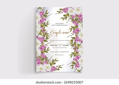 Guardar La fecha de la invitación de boda Plantillas
