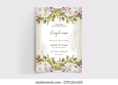 Guardar La fecha de la invitación de boda Plantillas