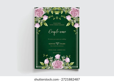 Guardar La fecha de la invitación de boda Plantillas