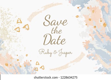 Save the date wedding invitation vector