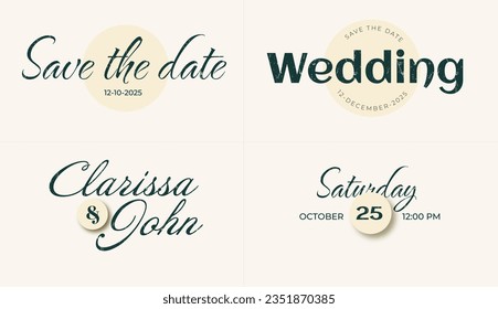 Save the Date weeding text effect