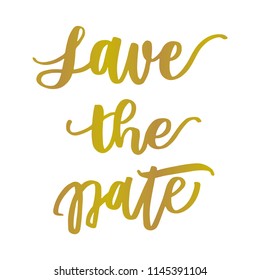 Save the date words, hand written custom calligraphy 