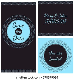 Save the date, You are invited templates, neon color