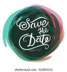 Save the date.Hand drawn tee graphic. Abstract background.