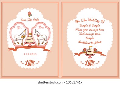 Save The date-Mr & Mrs wedding