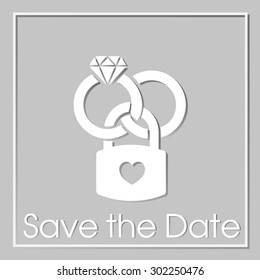 Save the day wedding cards. Vector format