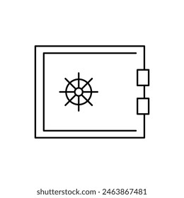 save deposit box outline icon thin vector design good for website or mobile app
