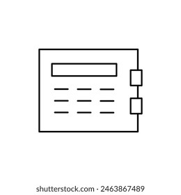 save deposit box outline icon thin vector design good for website or mobile app