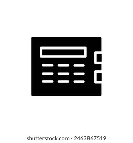 save deposit box solid icon vector design good for website or mobile app