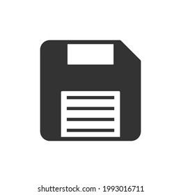 Save Disk Icon. Old Floppy Disc Symbol. Copy Sign. Web Interface And Application Logo. Vector Illustration Image. 