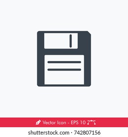 Save (Diskette) Icon / Vector