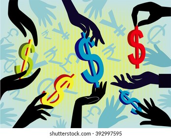 Save The Dollar,
Save The Dollar,  All elements are in separate layers color can be changed easily.