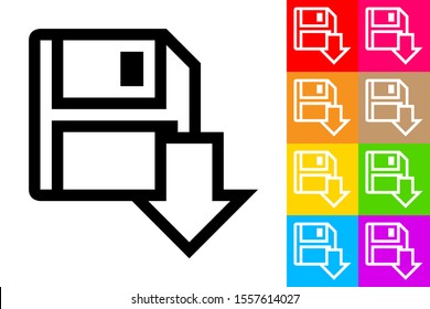 
Save or Download. Line Icon With Different Color Background.
