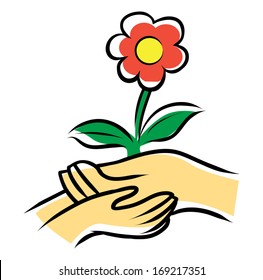 save the earth cartoon Illustration