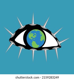 Save earth concept art  illustration isolated