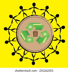 Save The Earth Concept Hands Around The World