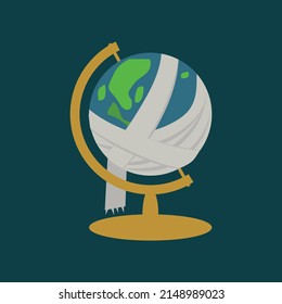 Save Earth Concept . Heal Earth .Vector Illustration 