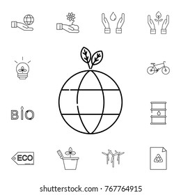 Save the Earth concept icon. Set of ecology sign icons. Signs, outline eco collection, simple thin line icons for websites, web design, mobile app, info graphics on white background