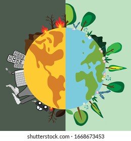 Hand Drawn Planet Earth Sad Face Stock Illustration 1145565296 ...