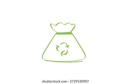 save earth day reusing recycle environment nature ecology plastic waste recycling save earth april month bag green color drawing  sustainability garbage awareness reduce  save eartg volunteer bag icon