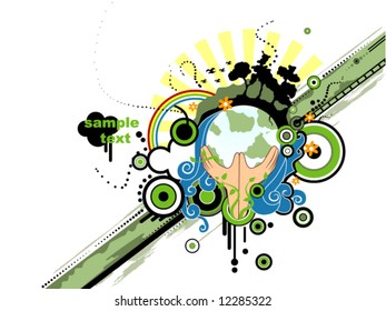 Save the Earth Design - Vector